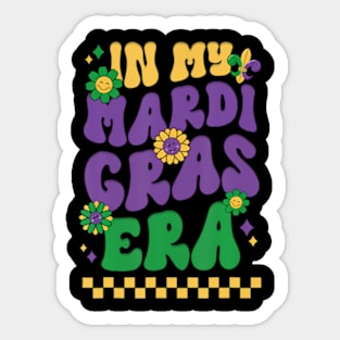 In My Mardi Gras Era Festival Retro Carnival Holiday Sticker